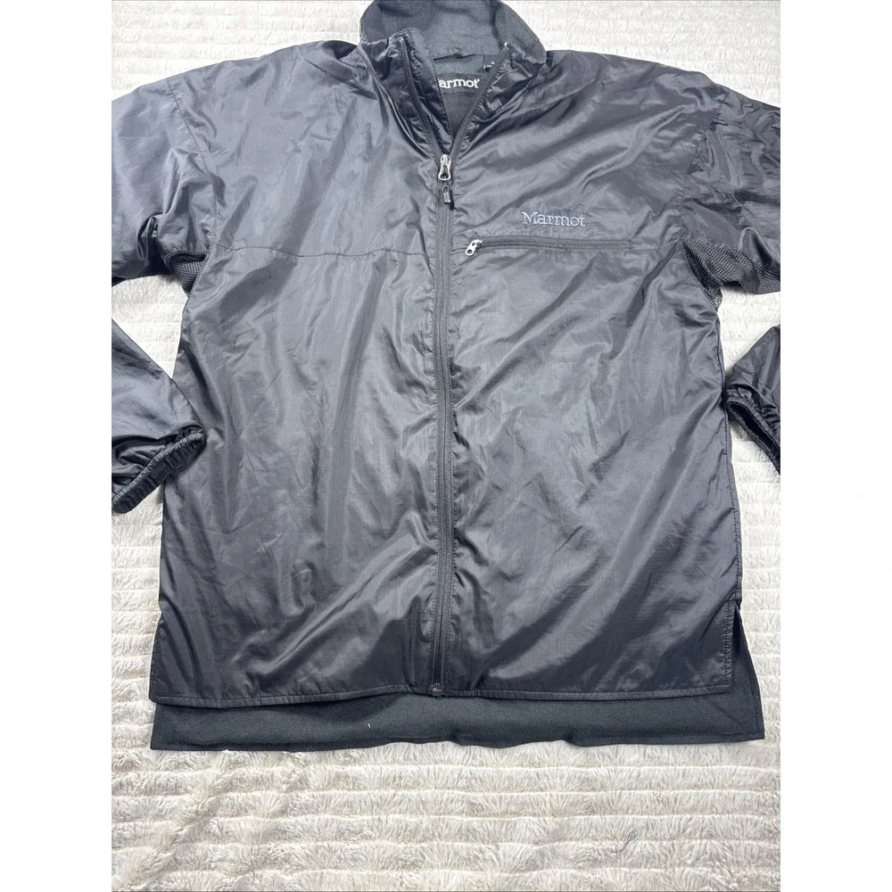 Marmot Black Lightweight Full Zip Jacket Men's Size Med Outdoor Vented EXCELLENT